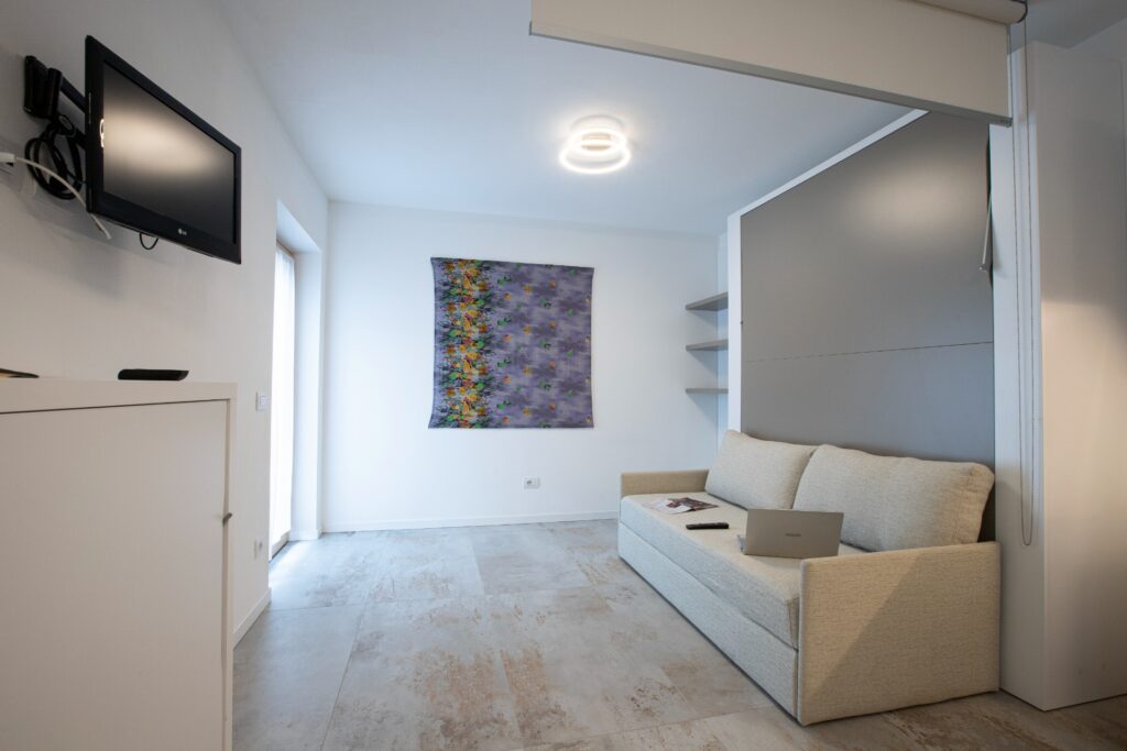 Soggiorno open space appartamento 2 chalet sebastian livigno